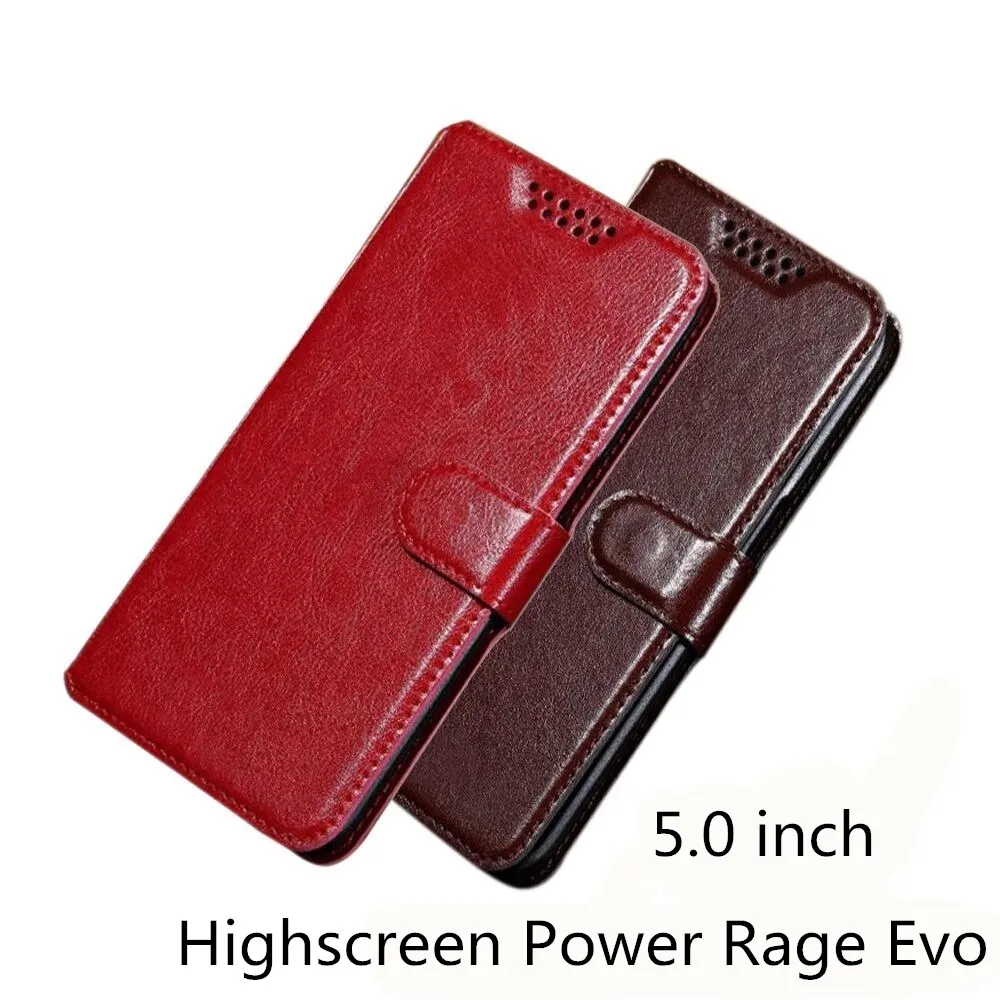 Чехол для Highscreen Power Rage Evo из искусственной кожи в стиле ретро с откидной крышкой и