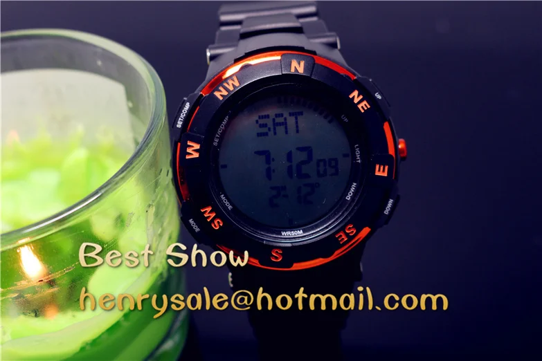 2016 новые роскошные мужские цифровые часы с компасом женские светодиодные