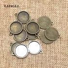 LJJAGLL 50 шт.лот ожерелье цвета Металлическая основа для камеи 19*22 мм (подходит для диам. 16 мм) Круглый Кабошон Подвеска пустая оправа Ювелирная фурнитура AXDT125