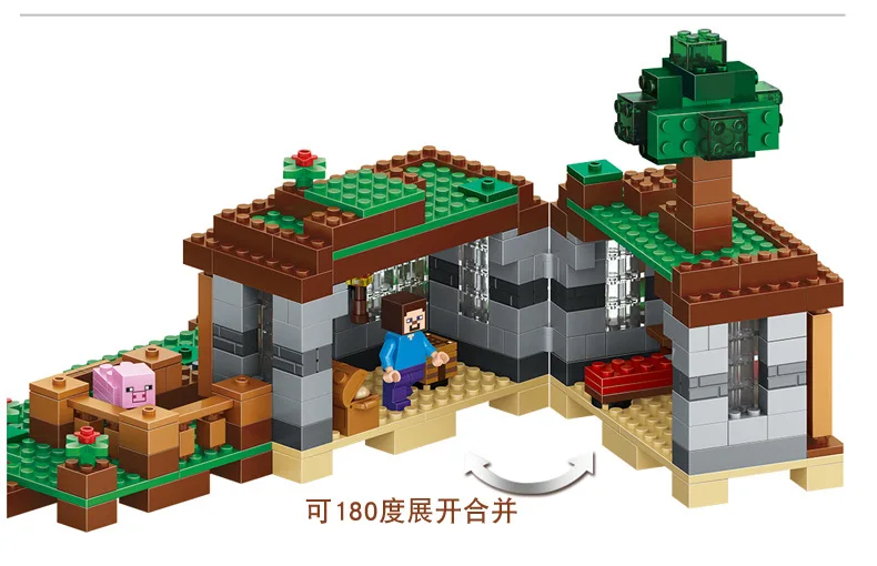 Lepins Модель Строительство комплекты Совместимость withlego 21115 мой мира MineCraft первой