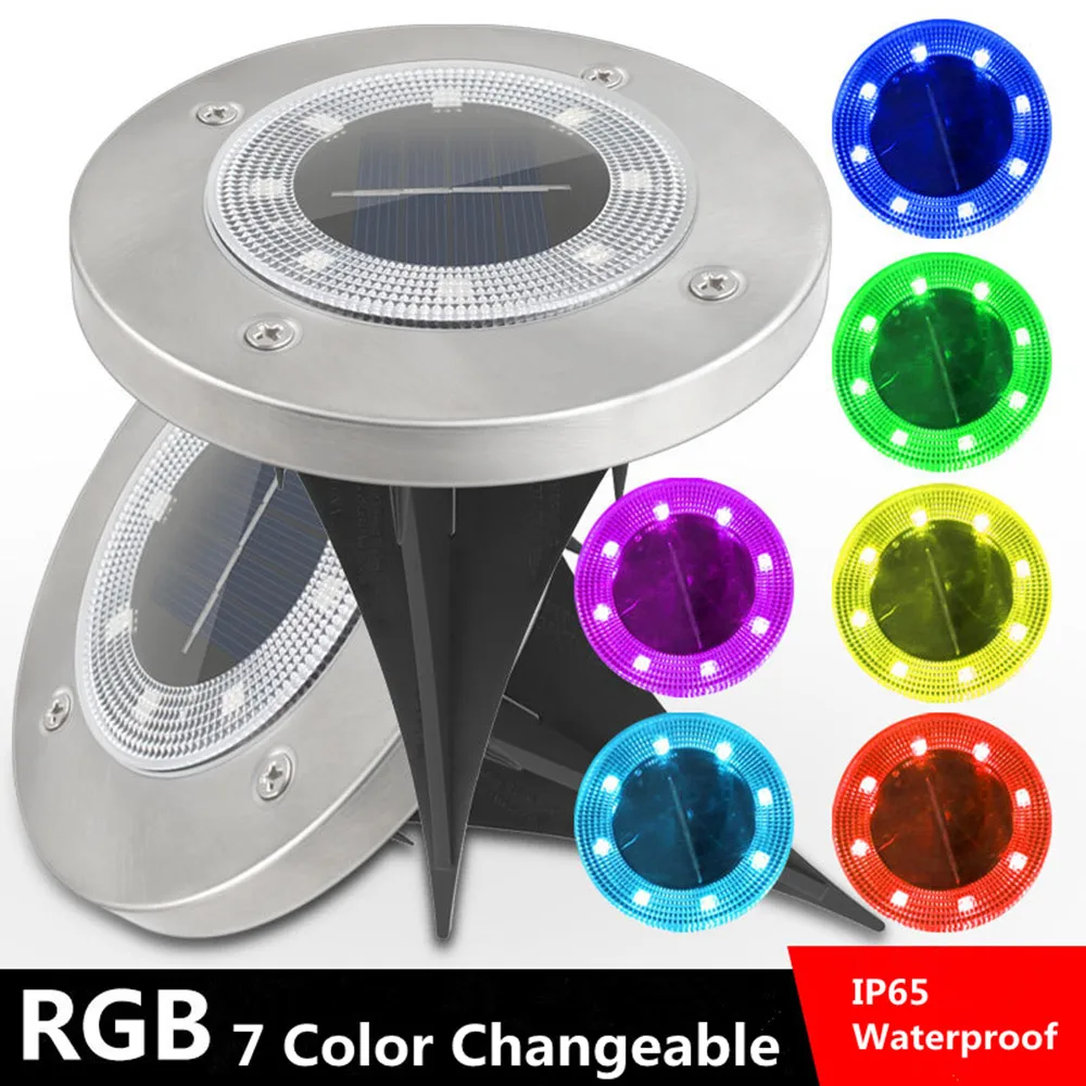 Светодиодный садовый свет солнечные наружные наземные лампы сменные
