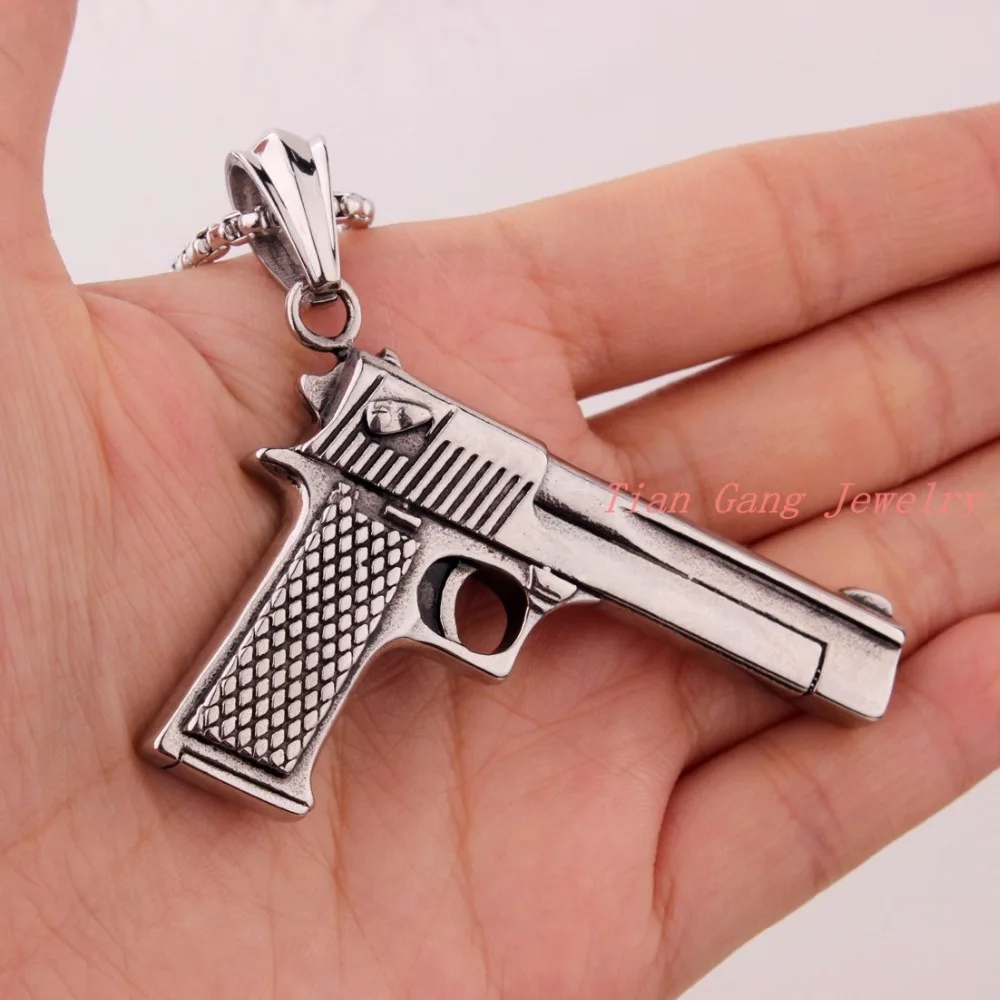 Золото/черный/серебро на выбор мода мини пушка ожерелье ювелирные изделия из