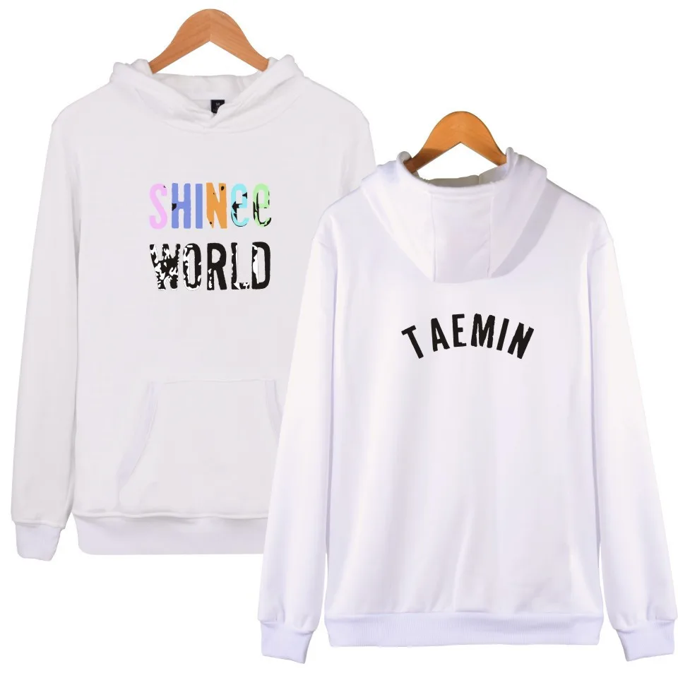 SHINee концертные толстовки с капюшоном для фанатов kpop taemin min ho черная белая
