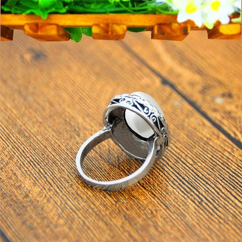 Овальные Жемчужины Кольца для Для женщин Винтаж Улитка кольцо антикварные