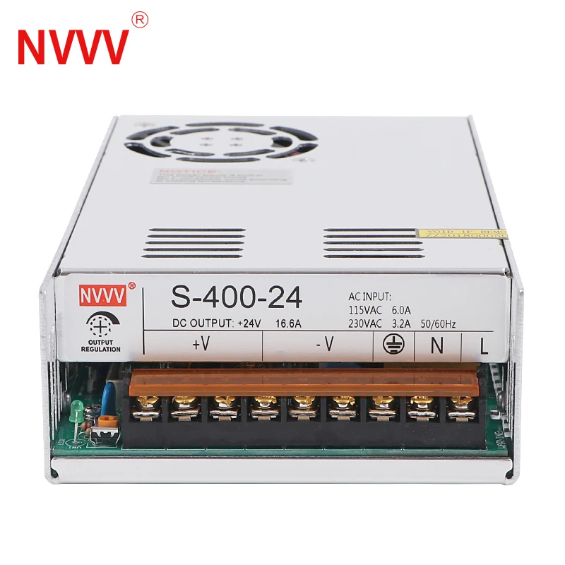 NVVV S-400w-24v16.6a импульсный источник питания Промышленная Автоматизация промышленное управление трансформатор освещения с одним выходом