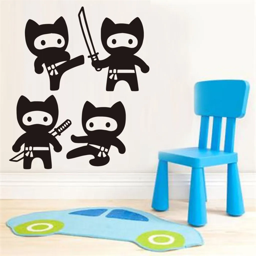 Японский самурайский мультфильм мобильный креативный наклейки на стену