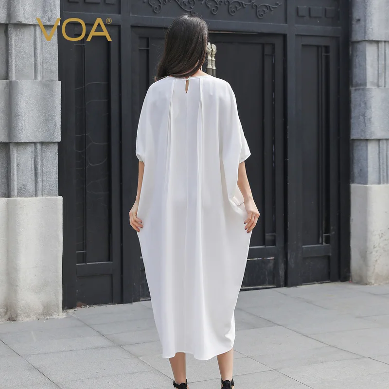 VOA 100% шелк женский халат Abaya Дубай Moslim Jurken Молитвенное платье мусульманский Оман