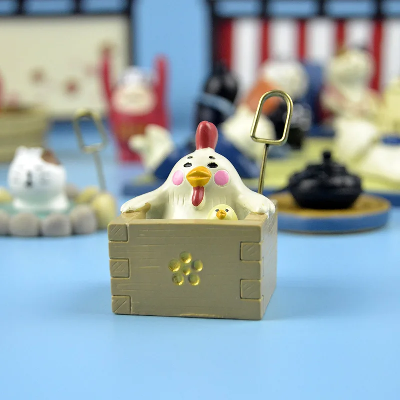 rooster hot spring Японский каваи мультфильм Животные взять горячий весенний ситцевый Кот белый медведь Осьминог фигурка украшения ТВ сиденье вентилятор татами, мебель игрушка - Цвет: rooster hot spring