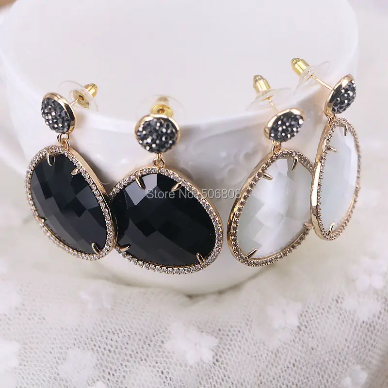 6 пар серьги-подвески с кристаллами в форме сердца | Украшения и аксессуары