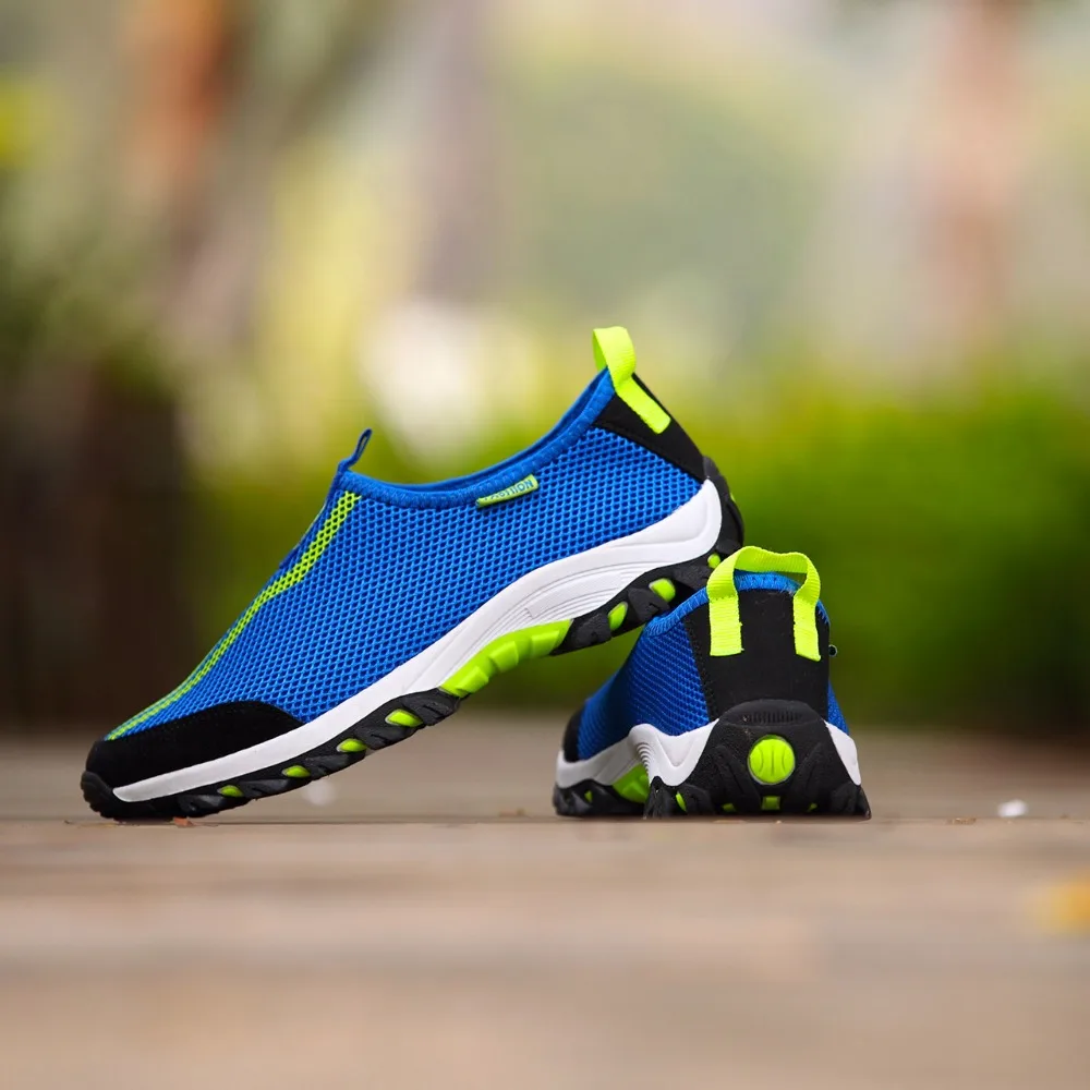 Onke/Новинка 2018 года трендовые мужские кроссовки летние дышащие сетчатые