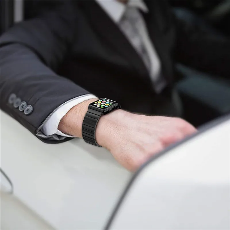 ASHEI Нержавеющая сталь ремешок для наручных часов Apple Watch, версии 5/4 44 мм 40 мм металлический сменный Браслет для наручных часов iWatch 3/2/1 38 мм 42 мм