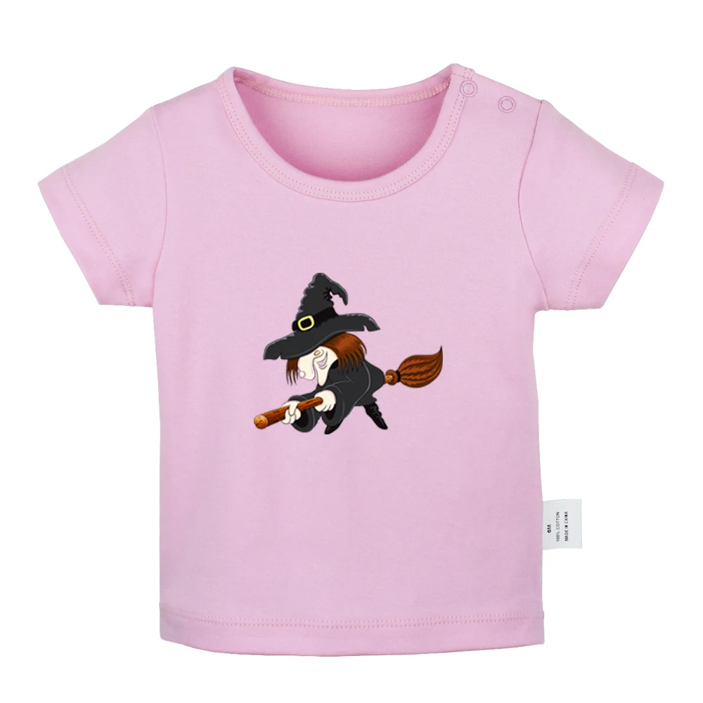 Футболки для новорожденных с изображением летучей ведьмы тыквы фонаря паука на