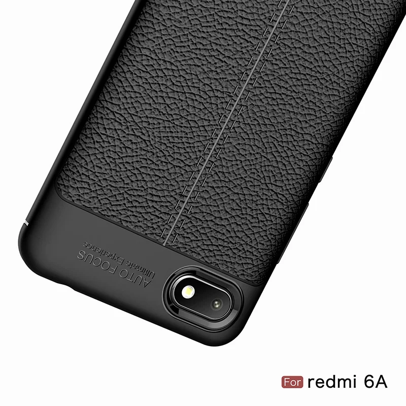 Чехол для Xiaomi Redmi 6A чехол 6 роскошный кожаный резиновый силиконовый на заднюю