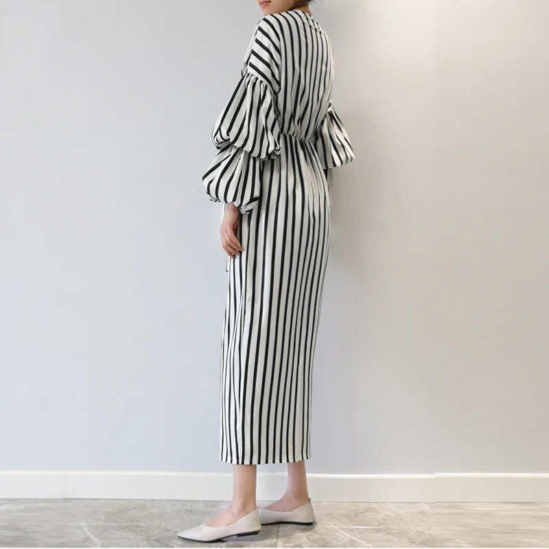 Vestidos кафтан арабский абайя Дубай женское длинное Полосатое Макси мусульманское платье хиджаб Восточный халат из марокена Турецкая мусульманская одежда