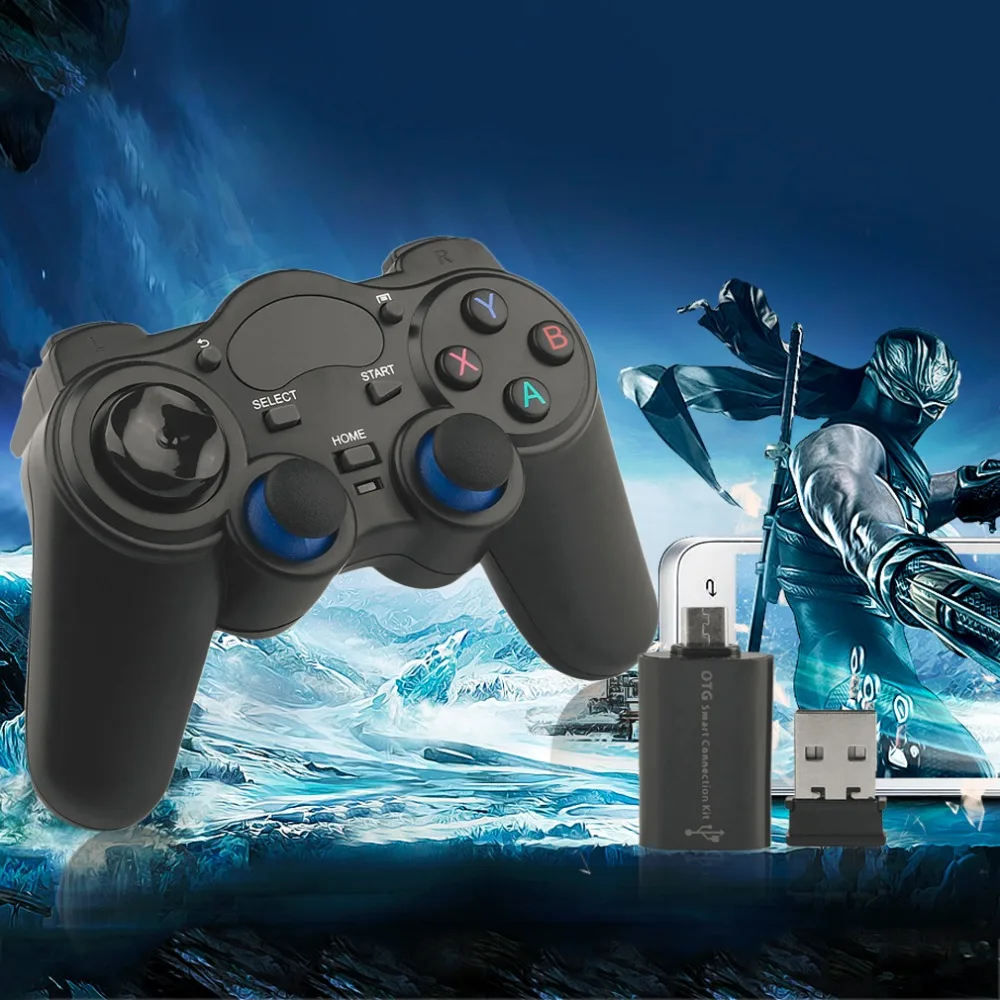 2 4 ГГц беспроводной геймпад Joypad контроллер джойстик с OTG конвертером для Windows 8/7/XP
