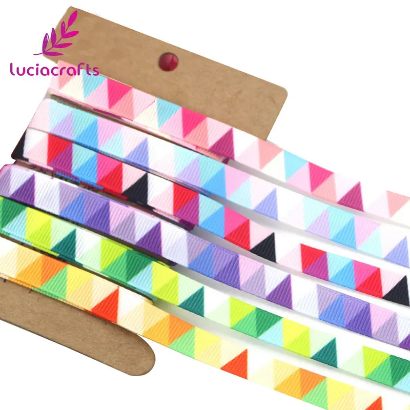 Lucia crafts 5y/6y 10 мм мульти вариант геометрический узор корсажная лента упаковочная лента DIY бант для волос и Швейные аксессуары S0609