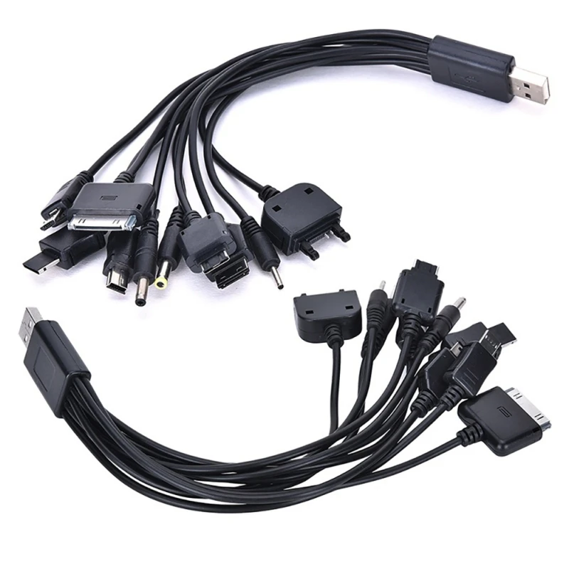 10 в 1 Универсальный Портативный Легкий Многофункциональный USB зарядный кабель, совместимый с большинством брендов телефонов