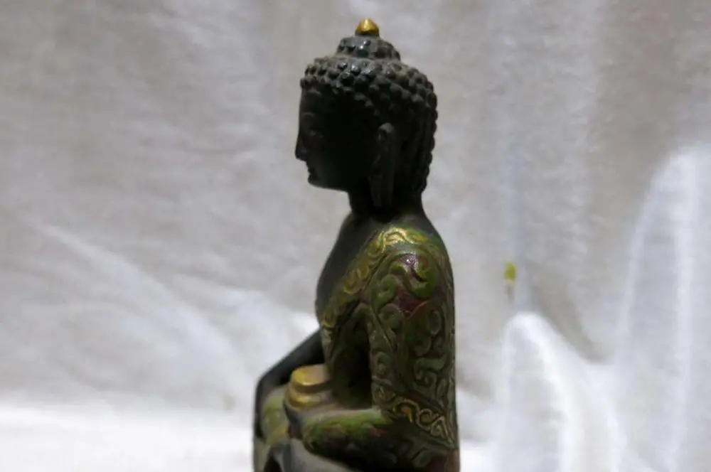 Тибетский старый буддизм картина прекрасный камень медицина Будда скульптура