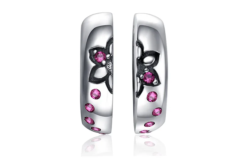 JewelryPalace 925 пробы серебро создания Ruby многоцветный цветок Шарм бисер Fit Браслеты Новая горячая Распродажа для Для женщин как Изысканные Подарки