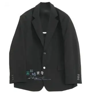 Черный S~ 5XL! Новая мода мужской большой код свободный костюм большого размера ретро большой костюм пиджак мужской размера плюс костюмы - Цвет: Черный