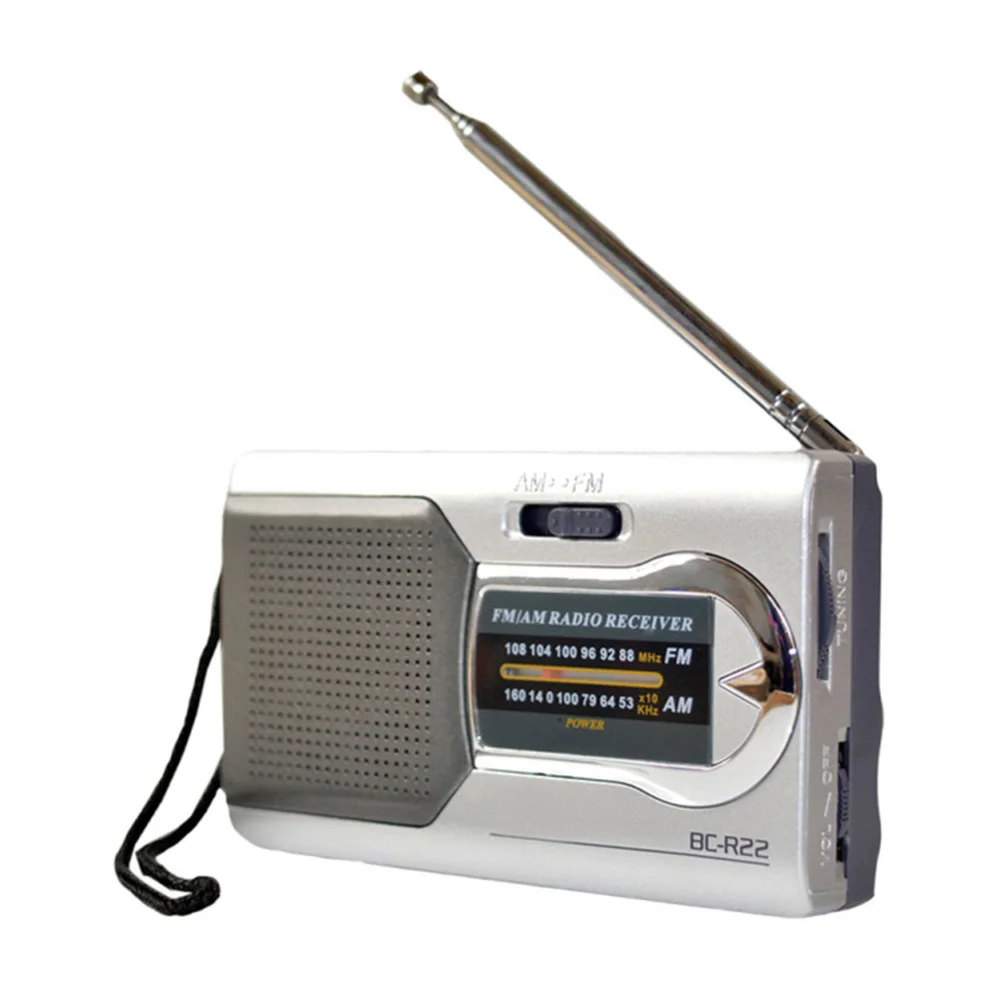 BC22 Портативный AM/FM мини радио с телескопической антенной двухдиапазонный канал приемник динамик WIF66 - Цвет: BC22