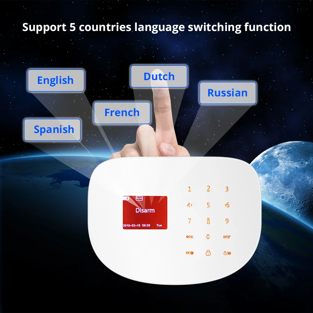 FUERS 5 СПГ переключатель S2W WI FI GSM GPRS Беспроводной Бизнес домашняя система охранной