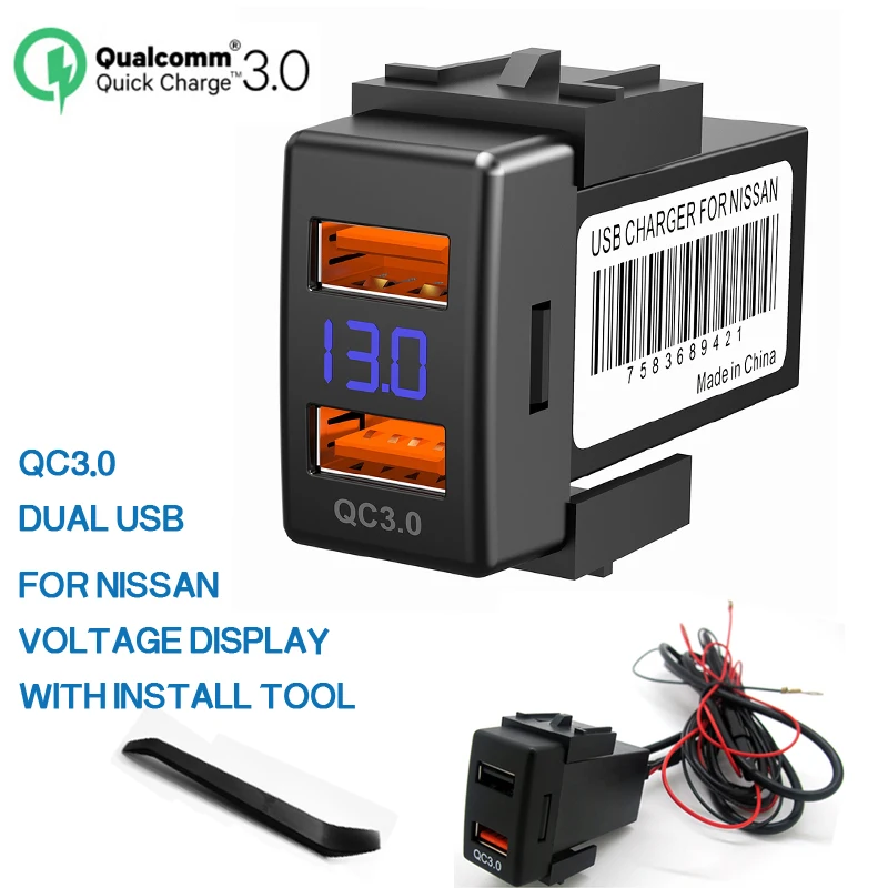 Автомобильное зарядное устройство CHELINK 12 В Quick USB 3 0 А Charge для мобильного телефона