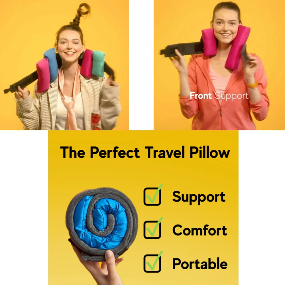 Дорожная подушка Perfect Travel mate портативная замшевая шелковая подкладка подушки для