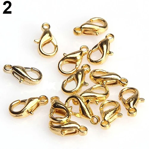 100 шт 10 мм 12 застежки карабины для изготовления ювелирных изделий ожерелье