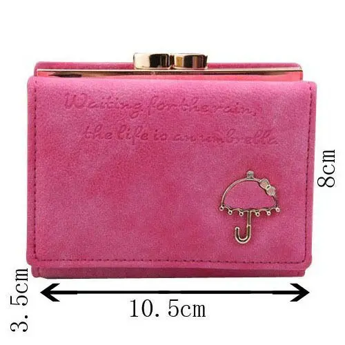 Новый женский модный кожаный кошелек на пуговицах клатч Дамская короткая сумка |