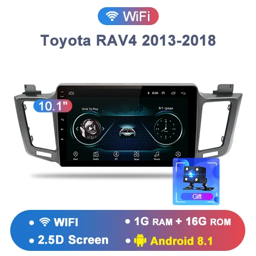 1-16GB WIFI AWESAFE для Toyota RAV4 4 2013- автомобильный Радио Мультимедиа Видео плеер gps No 2din 2 din Android 8,1 2G+ 32G - Цвет: 1-16GB WIFI