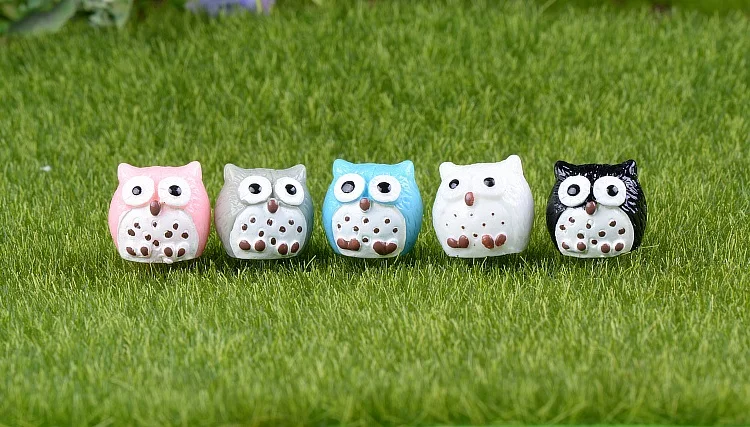 

Micro Mini Fairy Garden Miniatures Figurines Owl Birds Animal Figure Toys Home Ornament Garden Decorations W9289