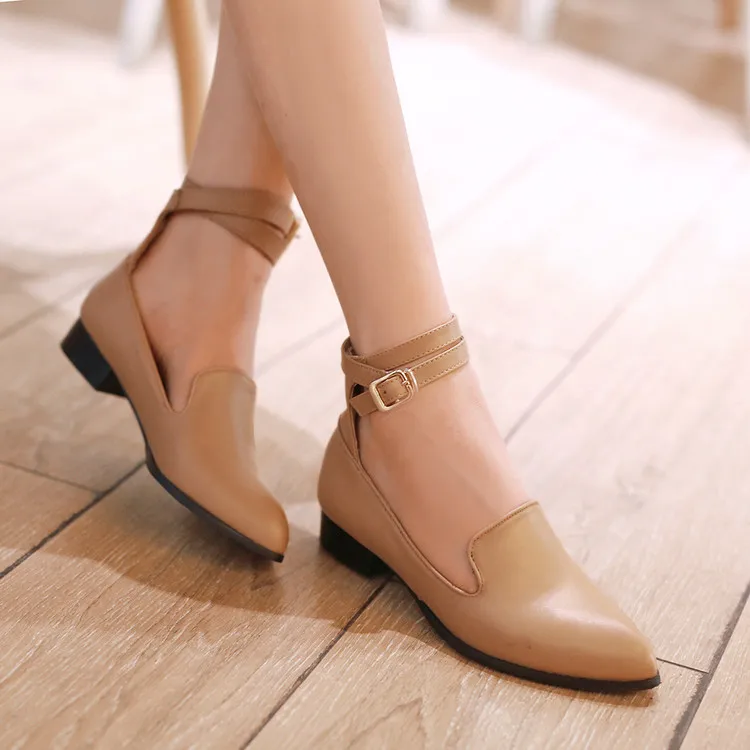 2016 г. Модные весенне осенние туфли гладиаторы женская обувь большие размеры 34 51