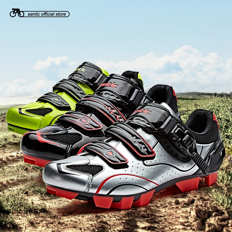 Santic Мужская обувь для велоспорта нескользящая горного велосипеда с замком