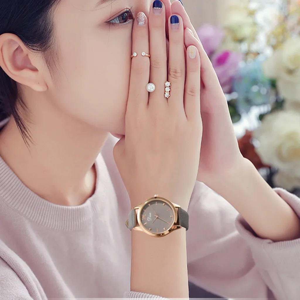 2019 Роскошные модные женские кожаные ремни часы С Рисунком бабочки аналоговые