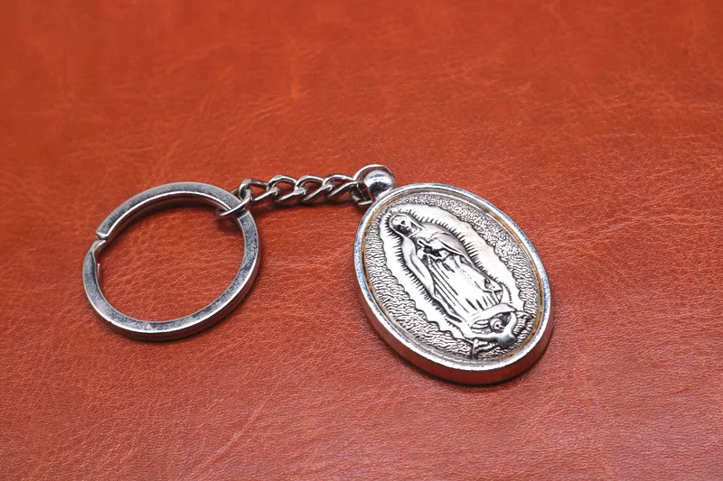 Religion blue Дева Мария брелок для ключей и MS. Guadalupe Blessed Virgin металлический значок