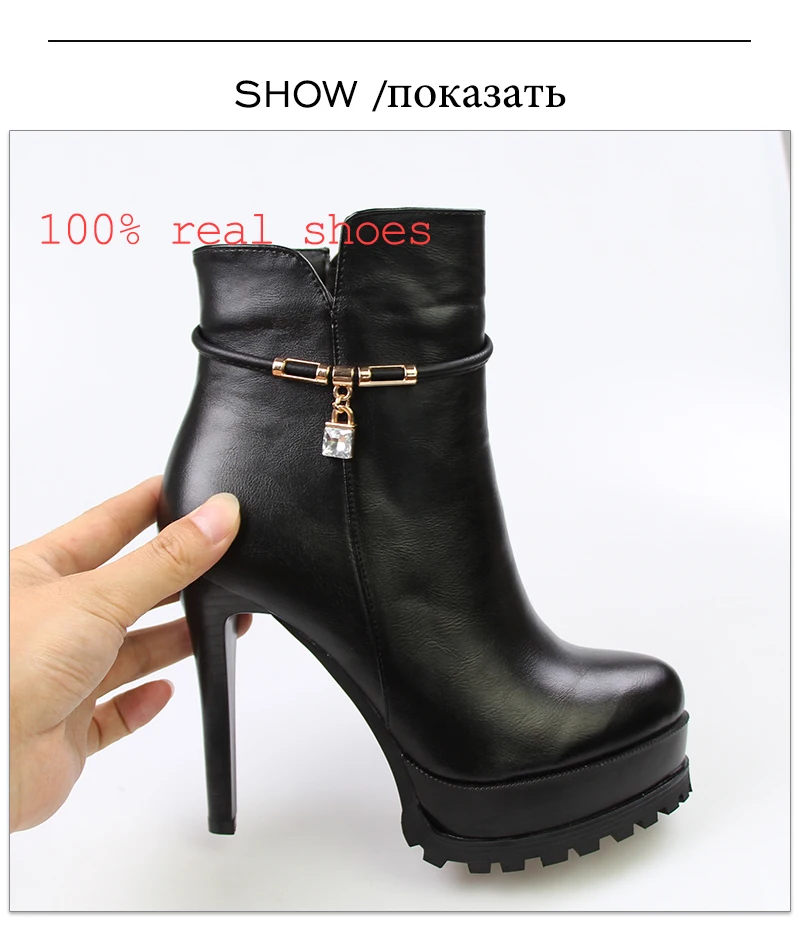 WETKISS/высококачественные женские ботинки размера плюс 33-43 обувь на высоком каблуке женские ботильоны женская обувь на молнии с прозрачной платформой
