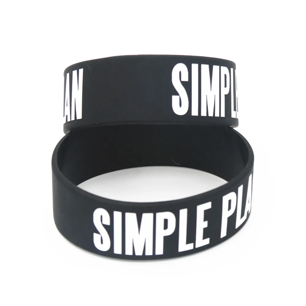 Lukeni Лидер продаж 1 шт. " широкие Simple Plan силиконовые браслеты печатных Браслеты и Браслеты для панк-группы музыка любовь cencert подарок sh156