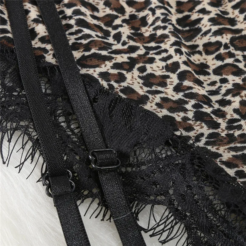 Комплект из 2 предметов новое женское сексуальное нижнее белье леопардовое