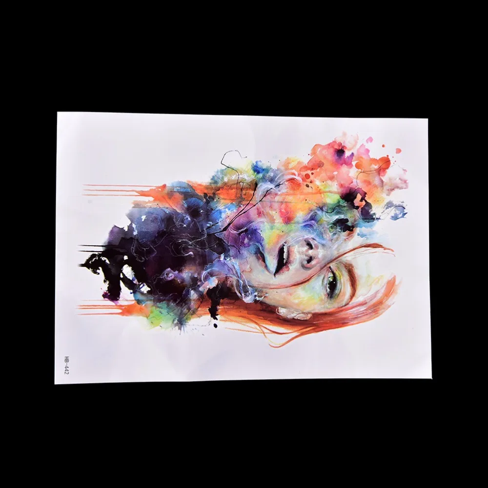 Сексуальная акварель тону Красота девушка Временные татуировки Стикеры для Для