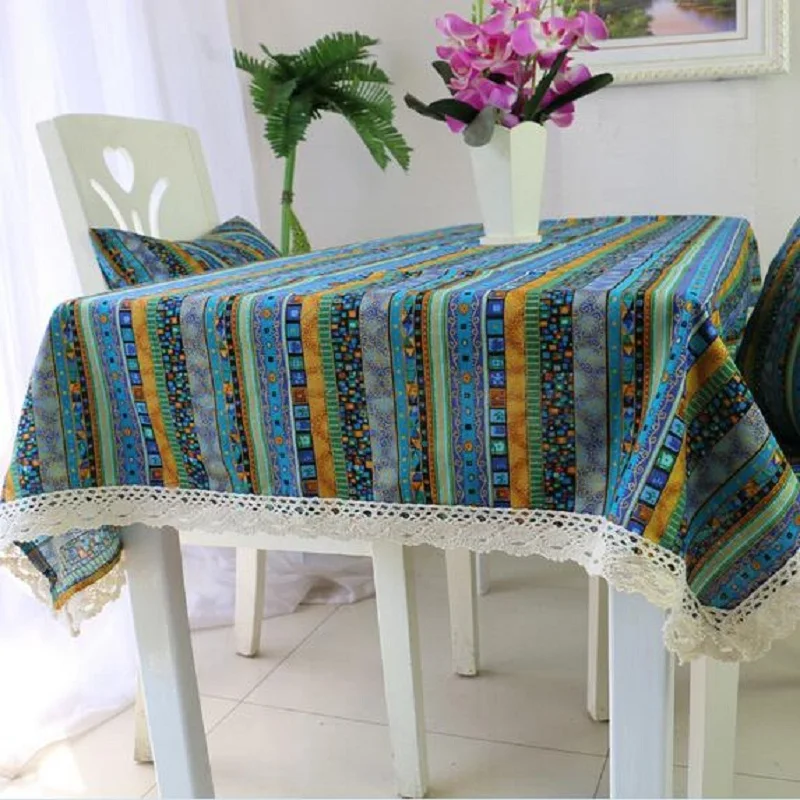 WINSTBROK Винтаж прямоугольный скатерти кружевной ткани Скатерти обеденный стол