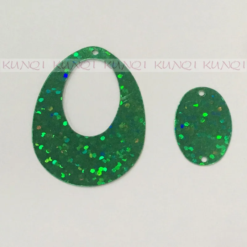 Laser Green 50 г голограмма Плоская овальная серьга-Яйцо Форма ПВХ свободная тесьма с пайетками для шитья Свадебное Ремесло& украшение для ткани - Цвет: Laser Green