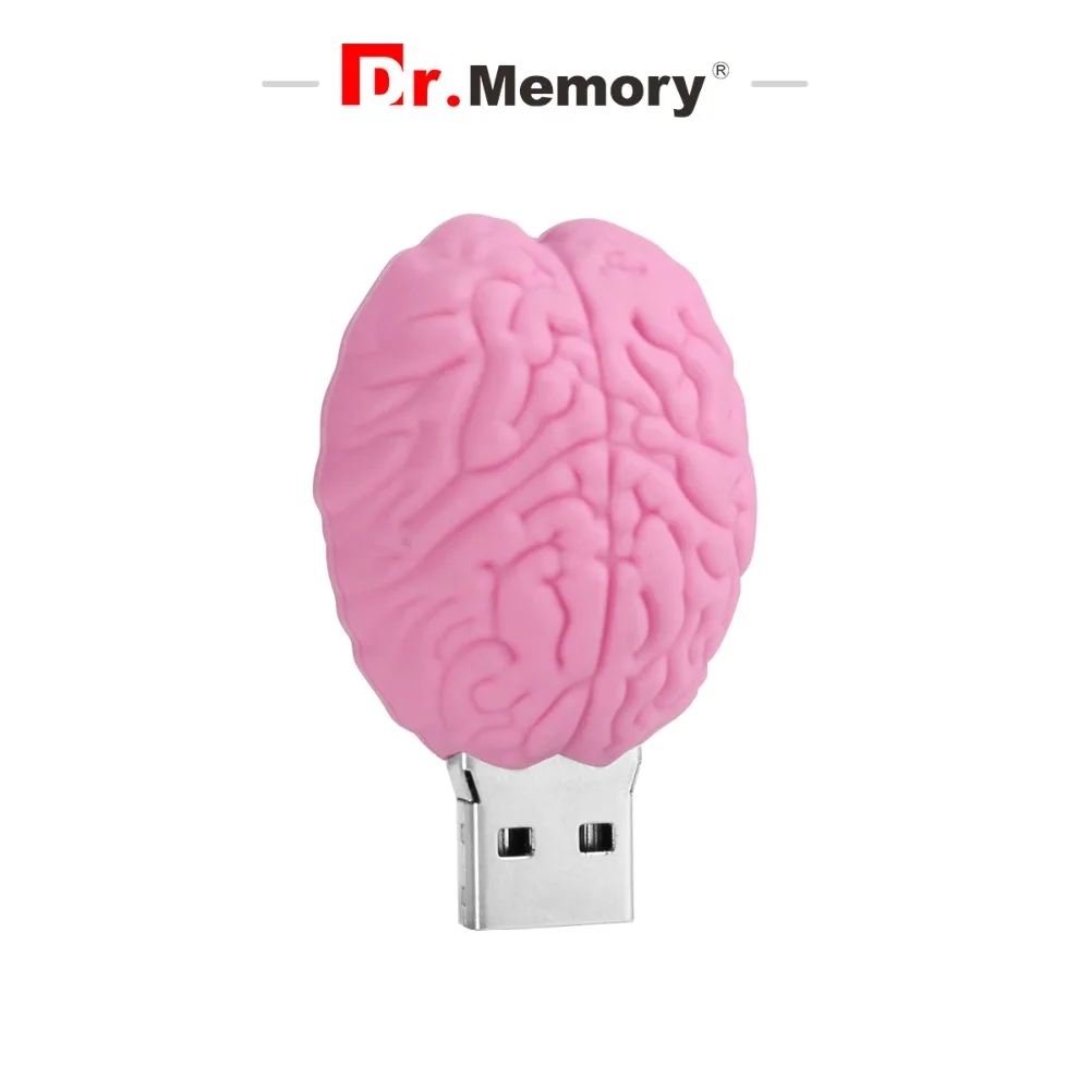 Мультяшная модель мозга, флеш-диск Usb 2,0, 64 ГБ, флешка, 4 ГБ, 8 ГБ, 16 ГБ, 32 ГБ, милая Usb карта памяти, 128 ГБ, реальная емкость, Usb ключ, подарок