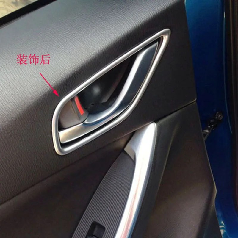 Для Mazda CX 5 CX5 2012 2013 2014 2015 АБС пластик хромированная внутри дверные ручки отделкой