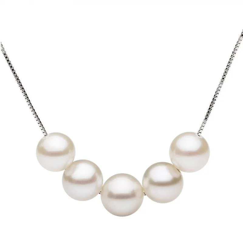 Женское ожерелье с подвеской белое 8 мм жемчугом Five для дня рождения вечеринки