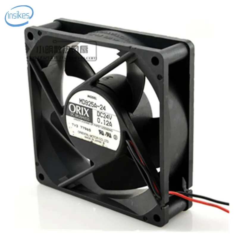 MD925A 24 бесшумный вентилятор охлаждения DC 24V 0.12A 9025 9 см 90*90*25 мм 2 провода|Запасные