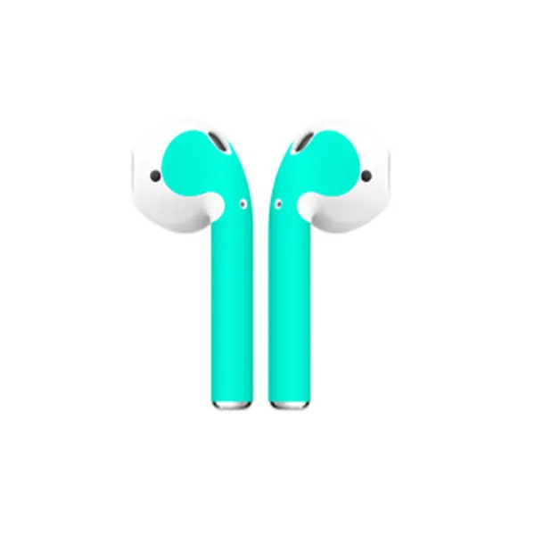 Mint Green Дропшиппинг тонкая кожа Наклейка для Apple Airpods Air Pods наушники наклейка Наушники Аксессуары - Цвет: Mint Green