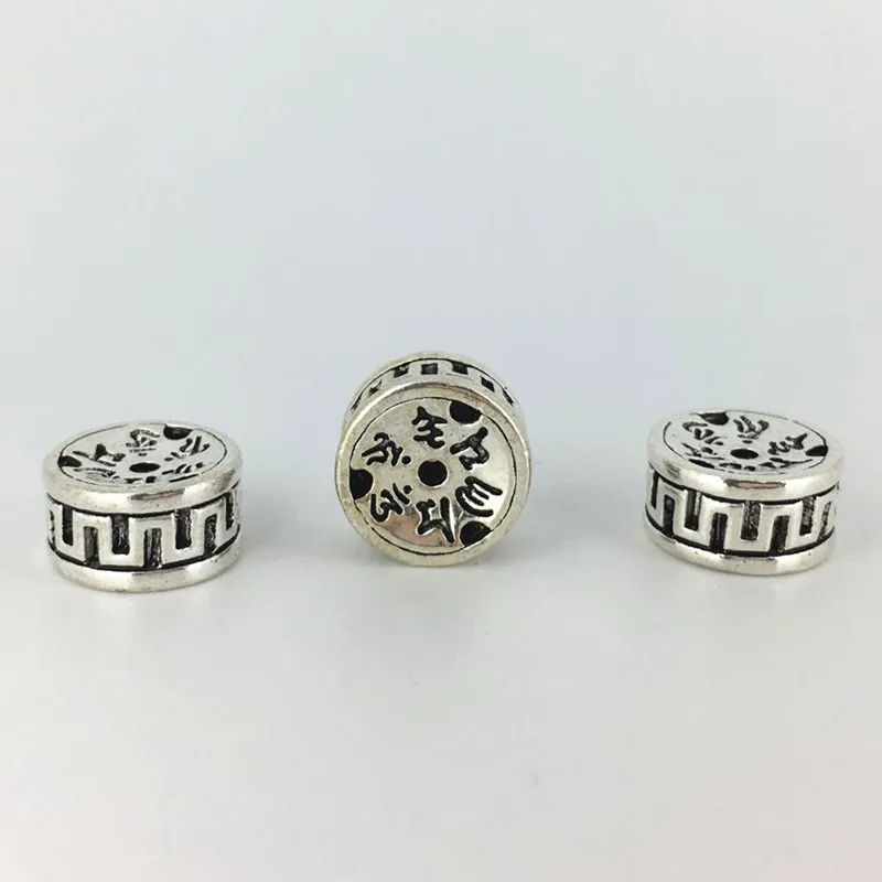 Круглые бусины серебристого цвета в античном стиле 10 шт./лот ib8245 | Украшения и