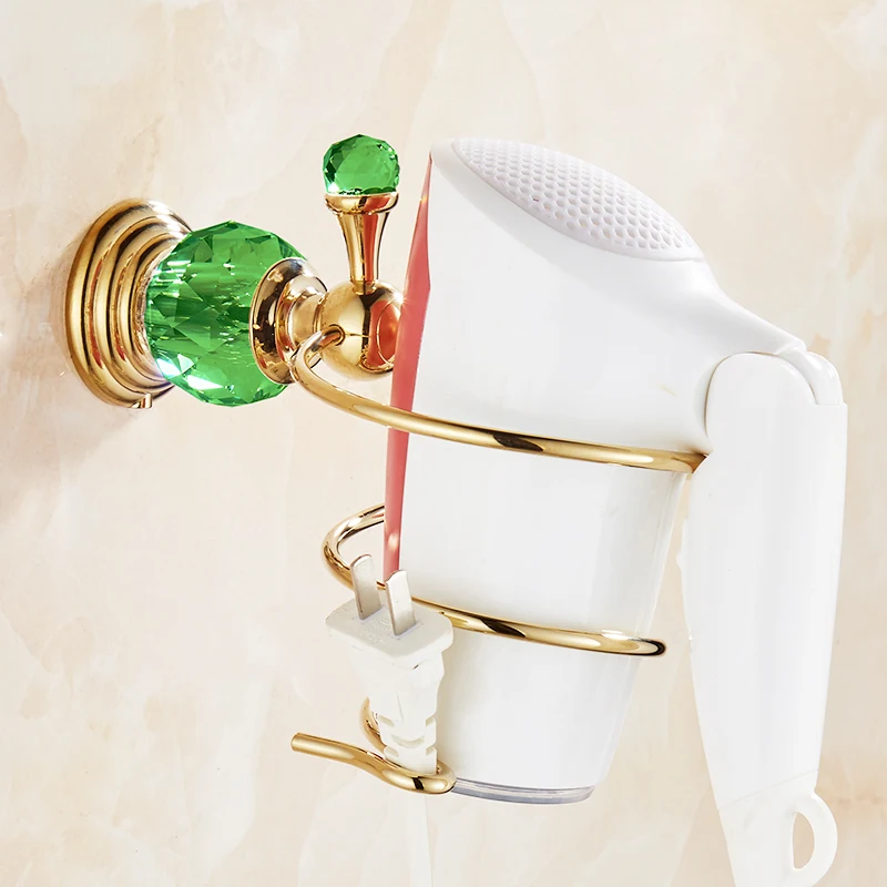 Креативная золотисто зеленая подставка для волос с кристаллами медный набор