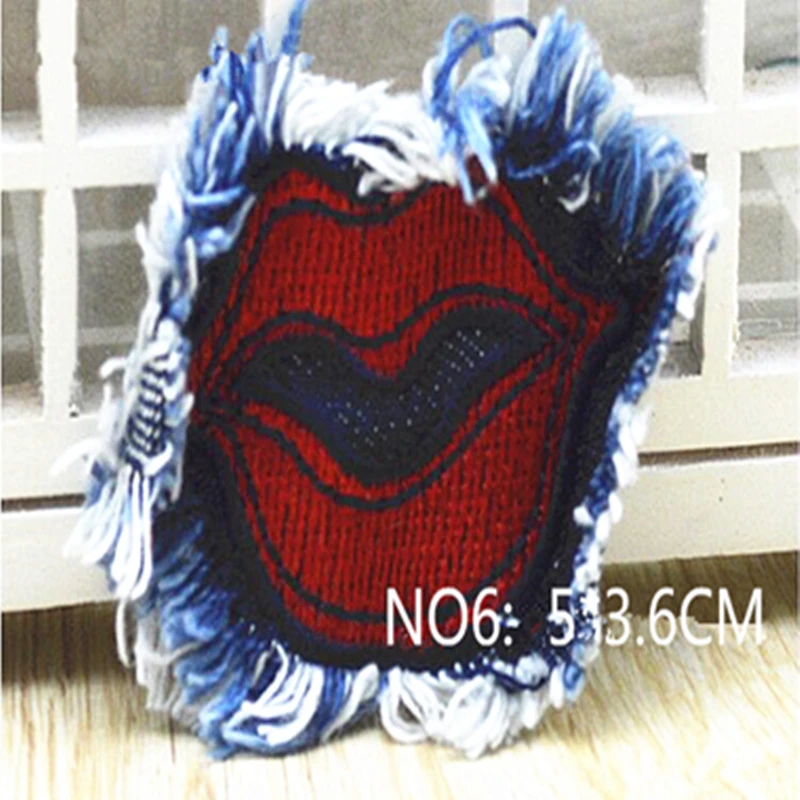 1 шт. Прошитые наклейки из джинсовой ткани в уличном стиле Персонализированный